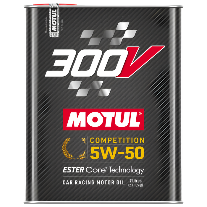 Motul 300V Competition 5W-50 100% Synthetic Ester Core Racing Engine Oil 2L Pack of 5