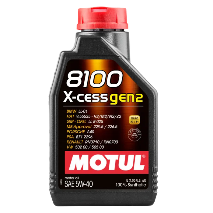 Motul 8100 X-CESS GEN2 5W-40 Full Synthetic Engine Oil 1 Liter