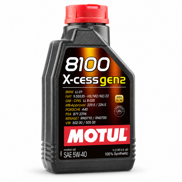 Motul 8100 X-CESS GEN2 5W-40 Full Synthetic Engine Oil 1 Liter