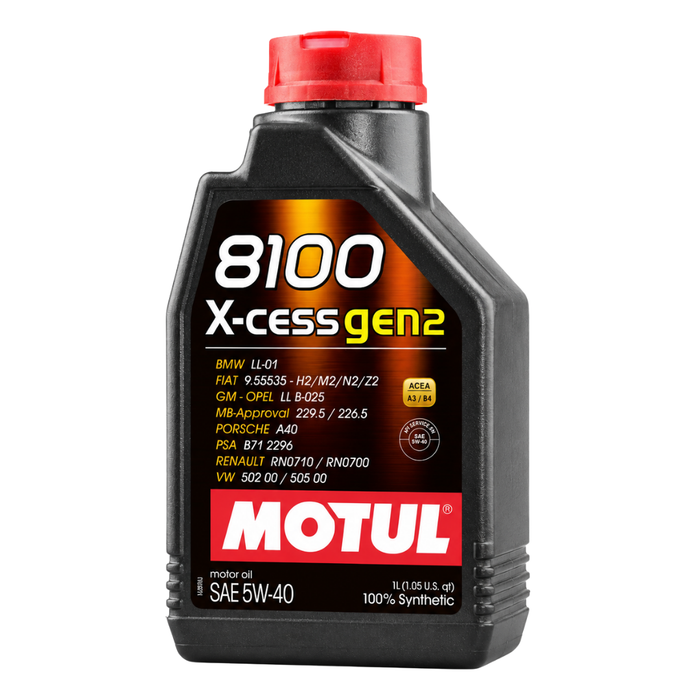 Motul 8100 X-CESS GEN2 5W-40 Full Synthetic Engine Oil 1 Liter