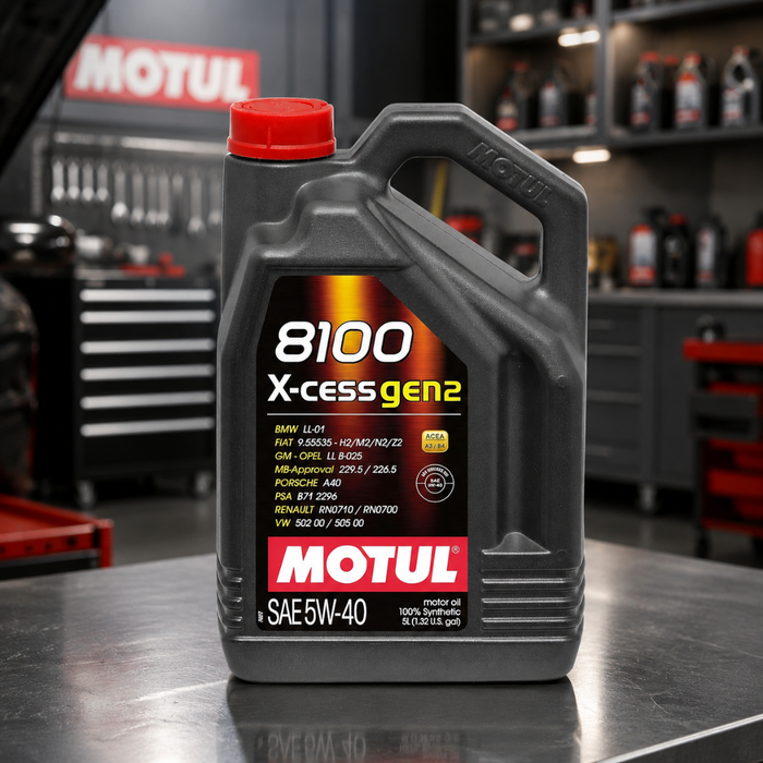 Motul 8100 X-Cess Gen2 5W-40 Synthetic Engine Oil 5 Liter