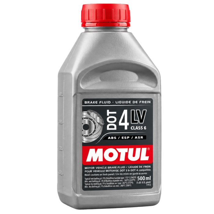 Motul DOT 4 LV Low Viscosity 100% Synthetic Brake & Clutch Fluid 500ml Pack of 9