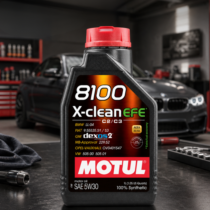 Motul 8100 X-CLEAN EFE 5W-30 Full Synthetic Mid-SAPS Engine Oil 1 Liter