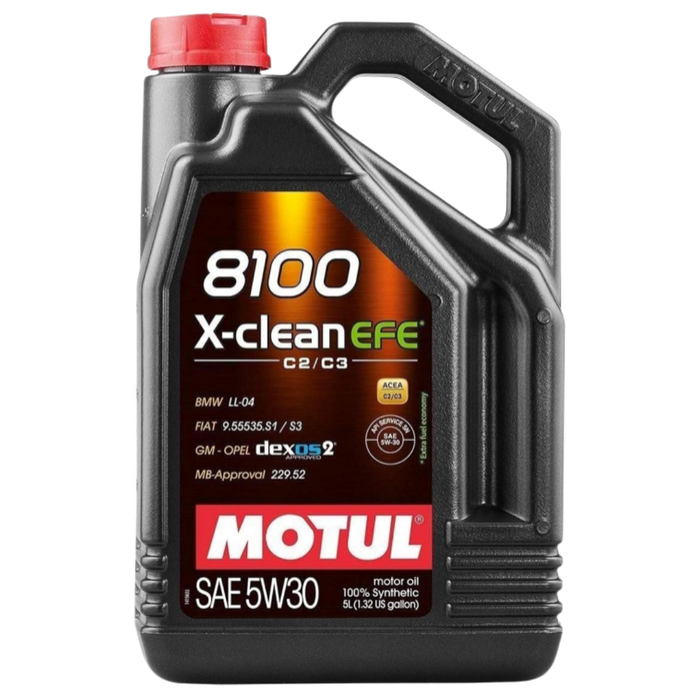 Motul 8100 X-CLEAN EFE 5W-30 Full Synthetic Mid-SAPS Engine Oil 5 Liter