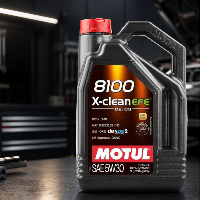 Motul 8100 X-CLEAN EFE 5W-30 Full Synthetic Mid-SAPS Engine Oil 5 Liter