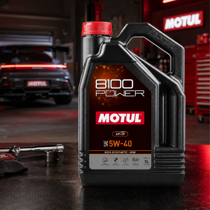 Motul 8100 POWER 5W-40 100% Synthetic Ester Performance Engine Oil 5L