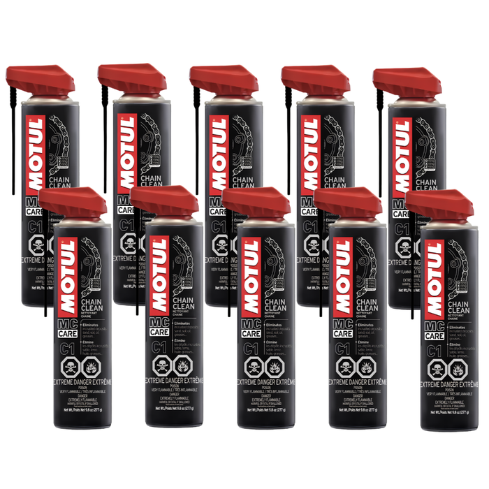 Motul MC Care C1 Chain Clean Motorcycle Chain Cleaner 400ml Pack of 10
