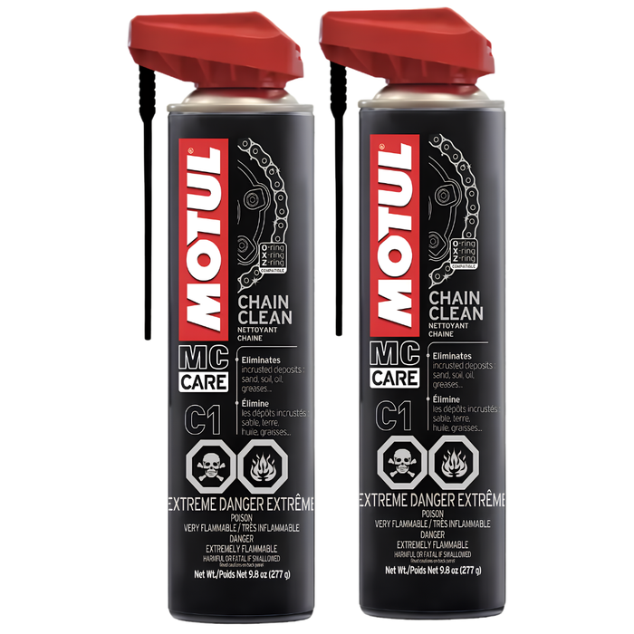 Motul MC Care C1 Chain Clean Motorcycle Chain Cleaner 400ml Pack of 2