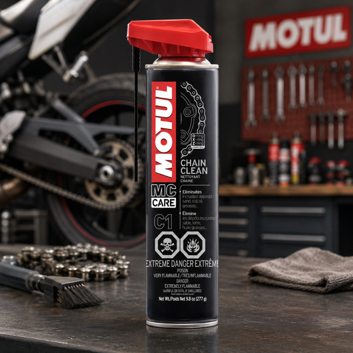 Motul MC Care C1 Chain Clean Motorcycle Chain Cleaner 400ml Pack of 4