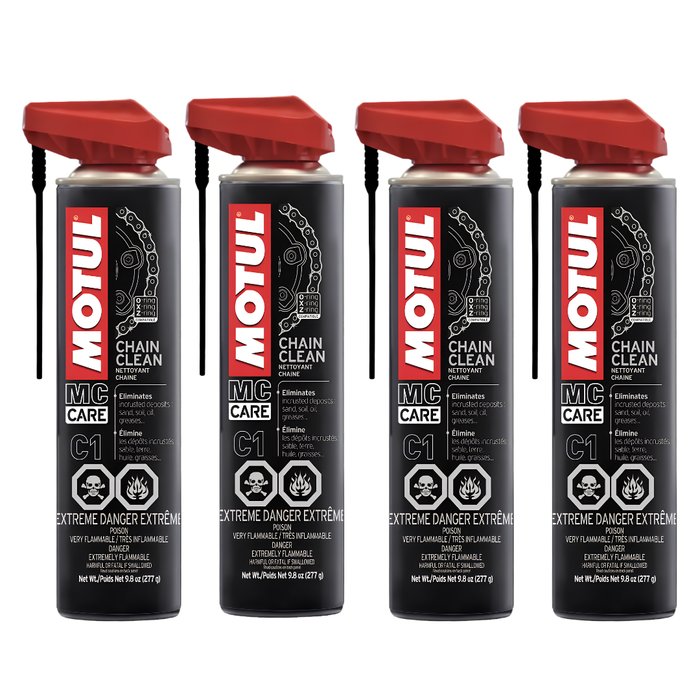 Motul MC Care C1 Chain Clean Motorcycle Chain Cleaner 400ml Pack of 4