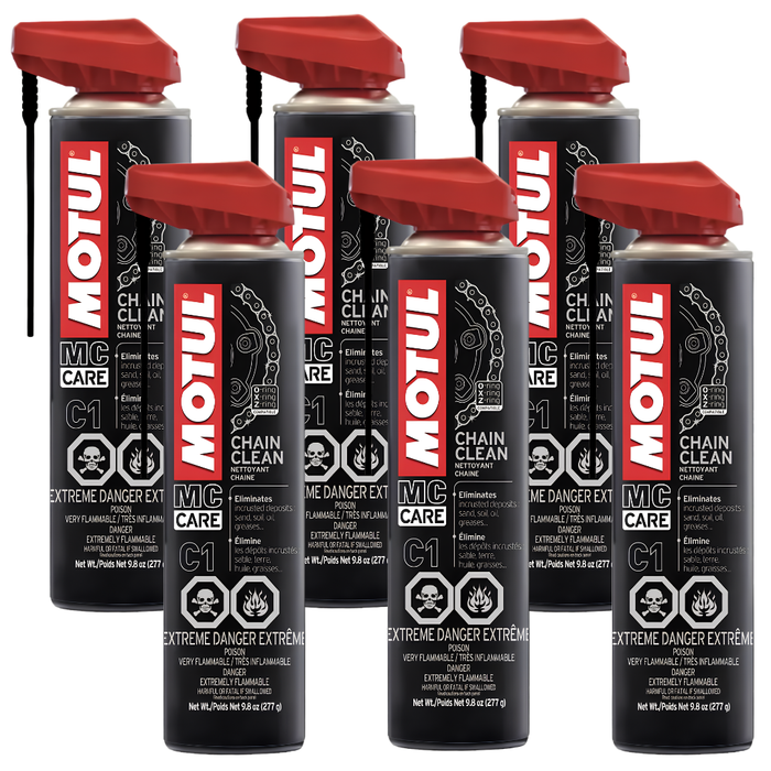 Motul MC Care C1 Chain Clean Motorcycle Chain Cleaner 400ml Pack of 6