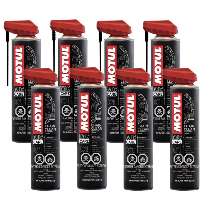 Motul MC Care C1 Chain Clean Motorcycle Chain Cleaner 400ml Pack of 8