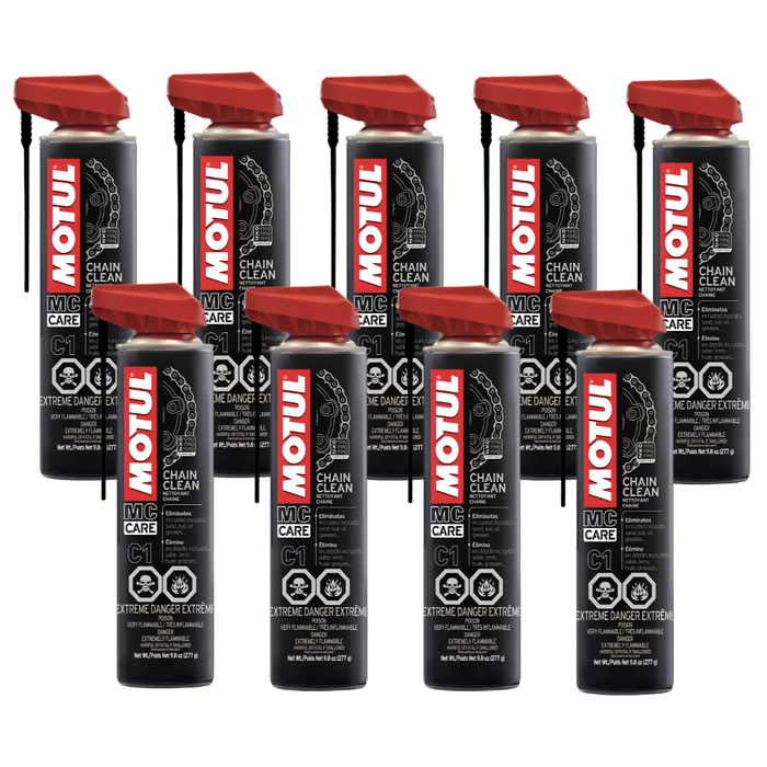 Motul MC Care C1 Chain Clean Motorcycle Chain Cleaner 400ml Pack of 9