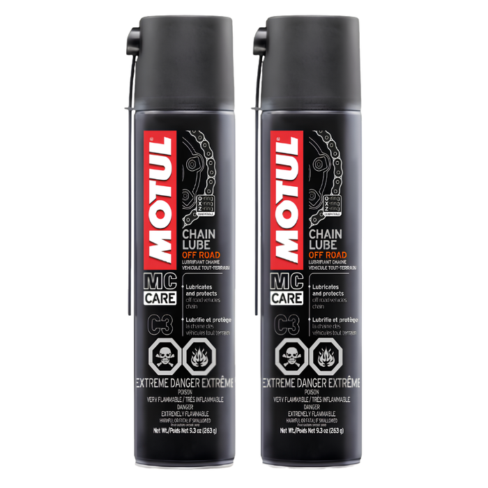 Motul MC Care C3 Chain Lube Off Road Motorcycle Chain Spray 400ml Pack of 2