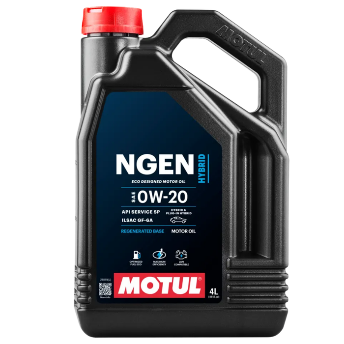 Motul NGEN HYBRID 0W-20 Sustainable Synthetic Blend Engine Oil 4 Liter