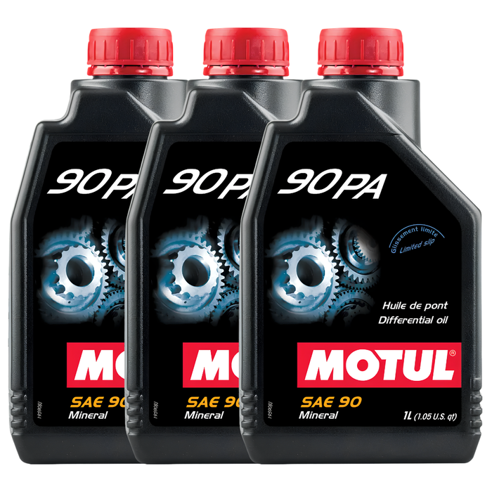 Motul 90 PA SAE 90 Mineral Limited Slip Differential Gear Oil 1L Pack of 3