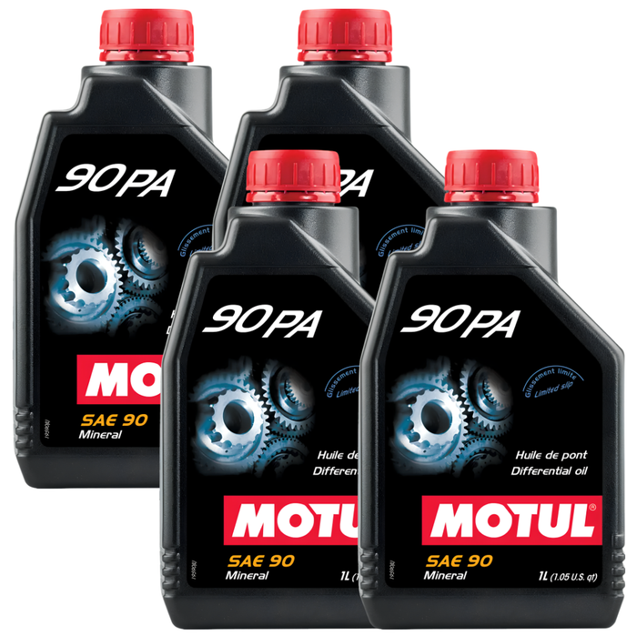 Motul 90 PA SAE 90 Mineral Limited Slip Differential Gear Oil 1L Pack of 4