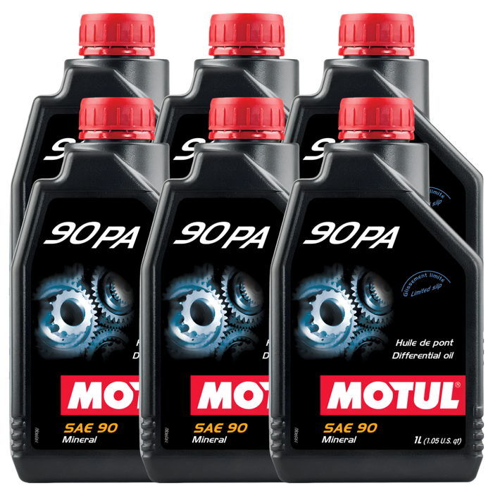 Motul 90 PA SAE 90 Mineral Limited Slip Differential Gear Oil 1L Pack of 6