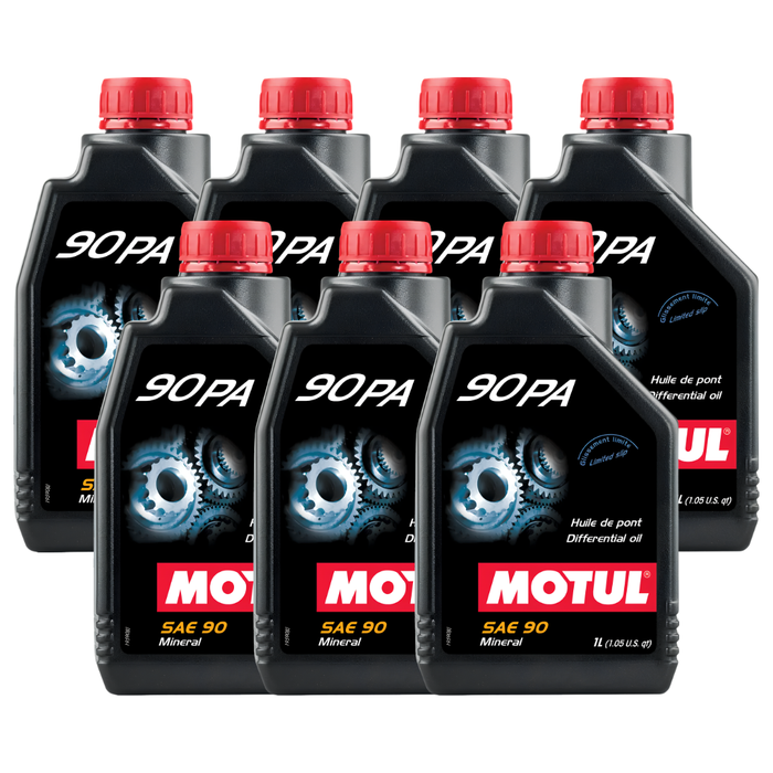 Motul 90 PA SAE 90 Mineral Limited Slip Differential Gear Oil 1L Pack of 7