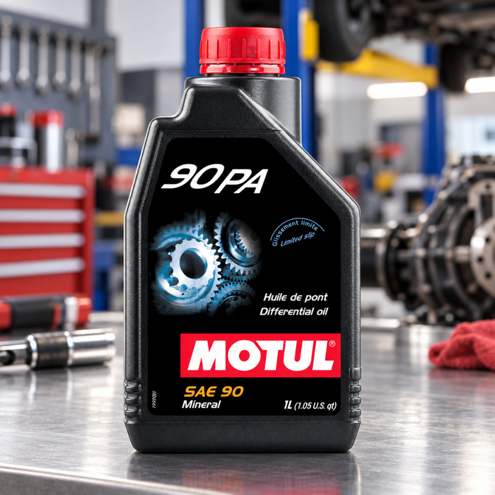 Motul 90 PA SAE 90 Mineral Limited Slip Differential Gear Oil 1L Pack of 8