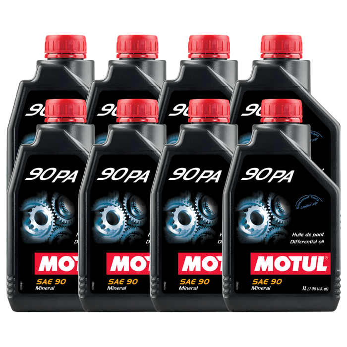 Motul 90 PA SAE 90 Mineral Limited Slip Differential Gear Oil 1L Pack of 8