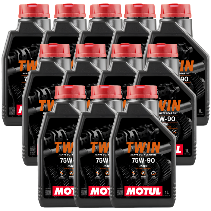 Motul Twin Gear 75W-90 100% Synthetic Ester Motorcycle Transmission Oil 1L Pack of 12