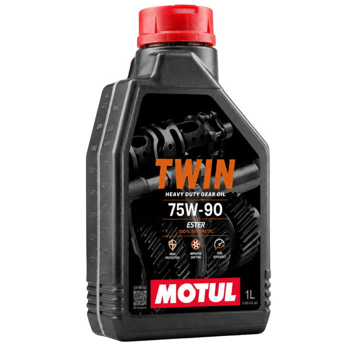 Motul Twin Gear 75W-90 100% Synthetic Ester Motorcycle Transmission Oil 1L Pack of 2