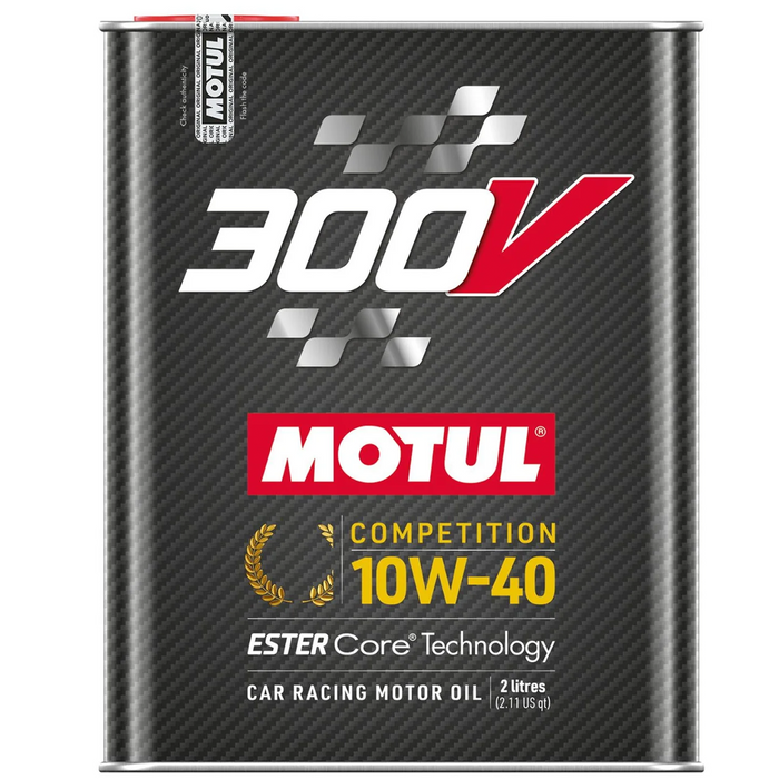 Motul 300V Competition Ester Core Technology 10W40 Car Racing Motor Oil 2L (2.1 qt.)