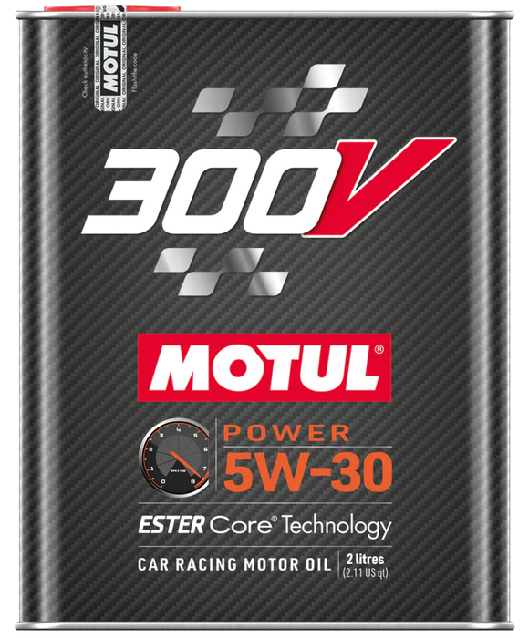 Motul 300V Ester Core Technology 5W30 POWER Car Racing Oil, 2L (2.1 qt.)