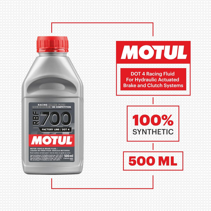 Motul 111257 RBF 700 Factory Line DOT 4 Racing Brake Fluid – 500 ml