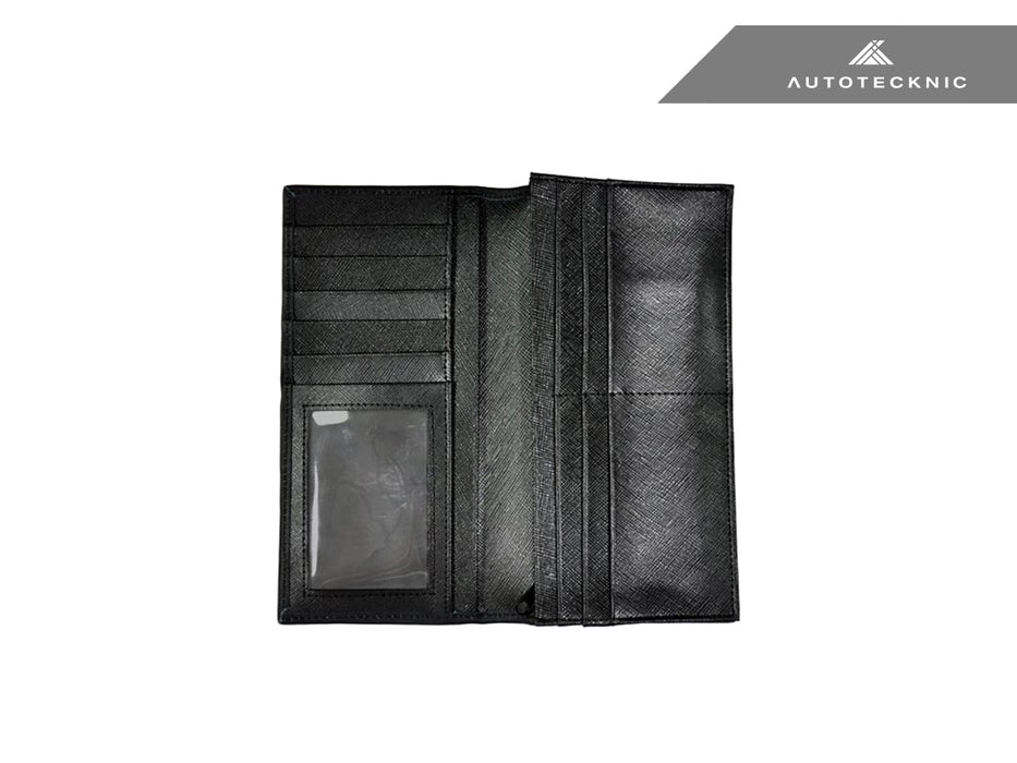 AutoTecknic Carbon Fiber Long Leather Wallet Pouch