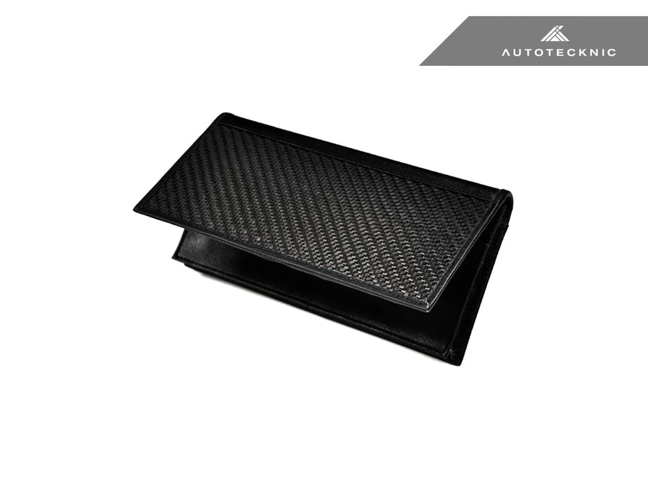 AutoTecknic Carbon Fiber Long Leather Wallet Pouch