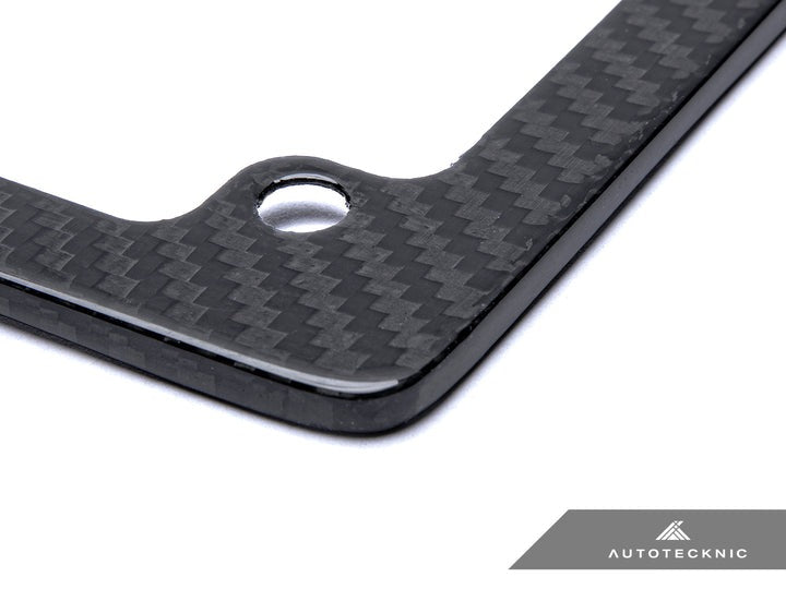 AutoTecknic Dry Carbon Fiber Motorcycle License Plate Frame (US Only)
