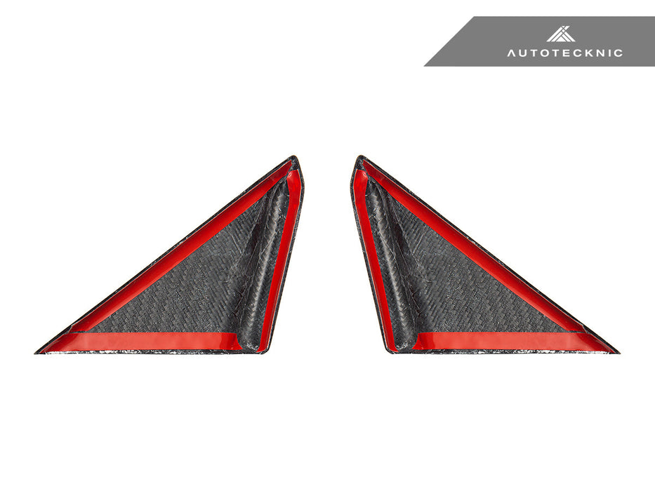 AutoTecknic Dry Carbon Side Mirror Wind Deflector Set - Porsche 992