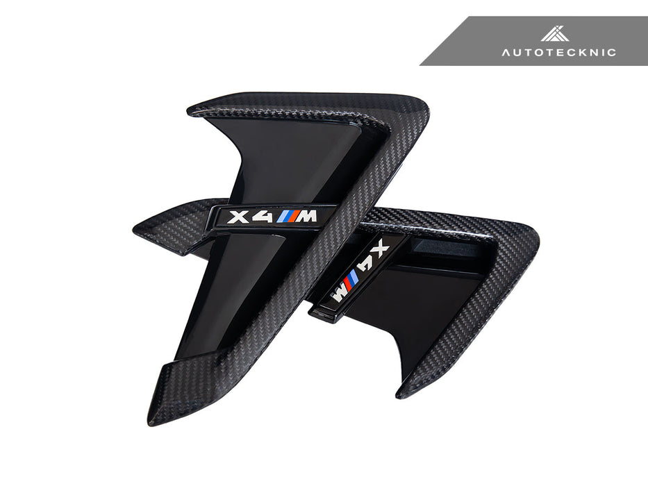 AutoTecknic Dry Carbon Gloss Black Fender Trim Set - F97 X3M | F98 X4M