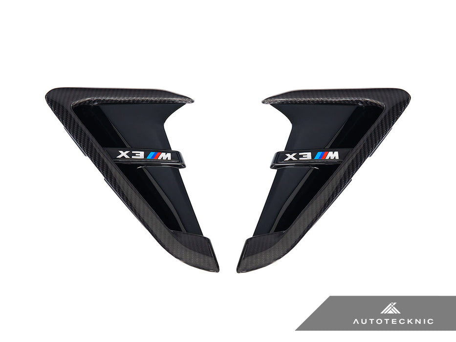 AutoTecknic Dry Carbon Gloss Black Fender Trim Set - F97 X3M | F98 X4M