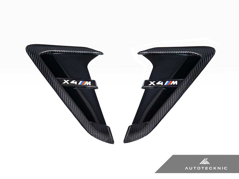 AutoTecknic Dry Carbon Gloss Black Fender Trim Set - F97 X3M | F98 X4M