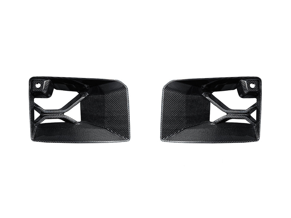 AutoTecknic Dry Carbon Podium Front Bumper Lower Vent Set - BMW G87 M2