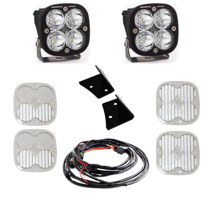 Baja Designs  07-18 Jeep Wrangler JK Squadron Sport A-Pillar Kit LED Light Pods - White