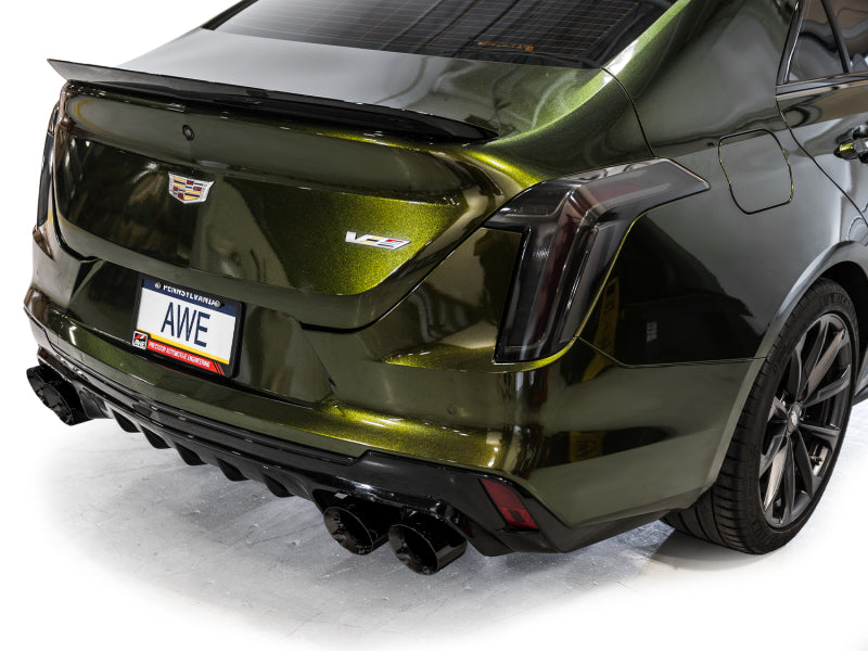 AWE Tuning 2021+ Cadillac CT4-V Blackwing SwitchPath Exhaust - Diamond Black Tips