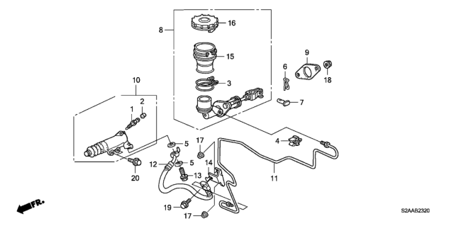 OEM Japan Clutch Slave Cylinder C/M Assy 00-09 Honda S2000 2000-2009 46920-S2A-003
