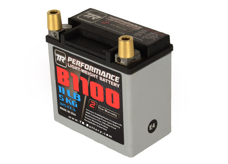 TR-B1100 11LBS AGM Lightweight Battery Street Use, Race Use, Track Use Universal Fit with Battery Tender (Optional)