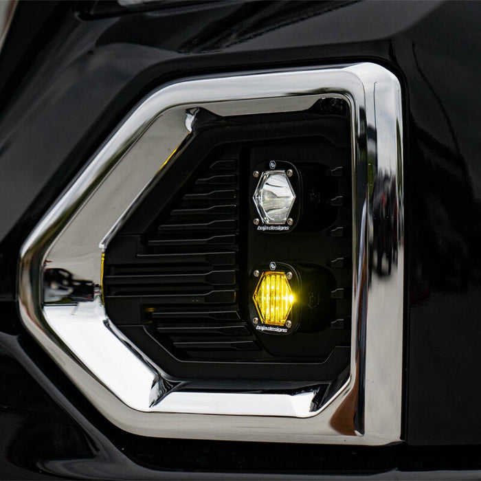 Baja Designs 19+ GMC 1500 S1 Fog Pocket Mount Kit Clear Spot / Amber Wide Cornering