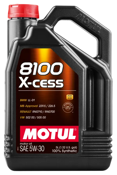 Motul 8100 X-Cess 5W30 100% Synthetic Engine Oil 108944 1L & 5L