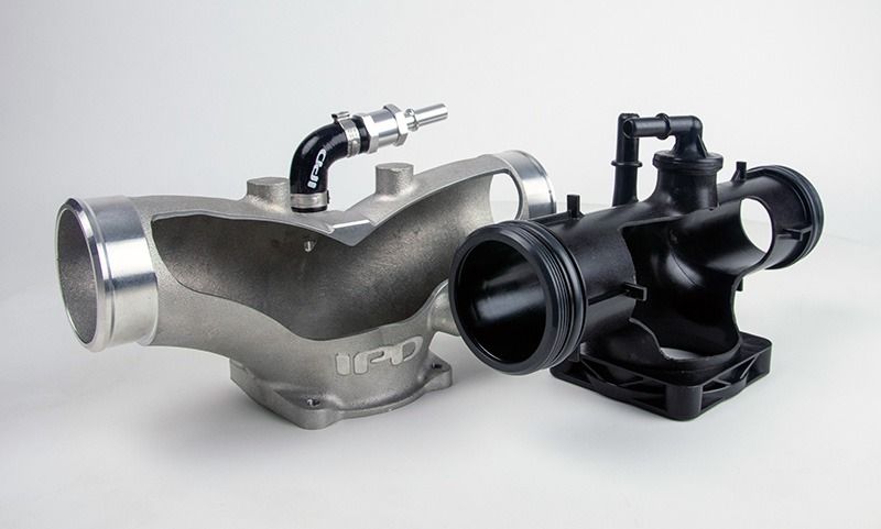 IPD 997.2 Turbo Non-S/S 3.6L 74mm Plenum (‘10-’12): Power Gains 30+ WHP / 35+ WTQ Utilizes factory 74mm TB