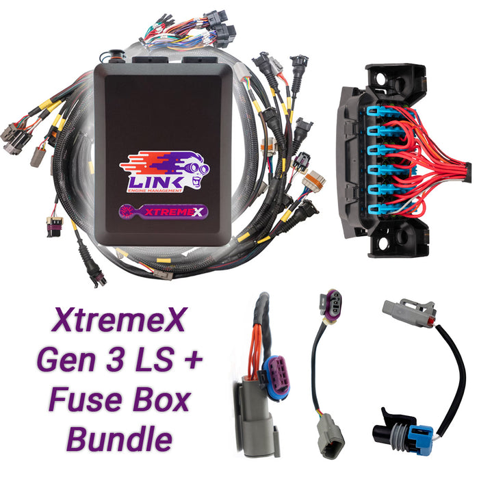 Link Engine Management Gen3 LS Drive-By-Wire Bundle: G4X XtremeX ECU + LS Engine Harness + Fuse Box bundle