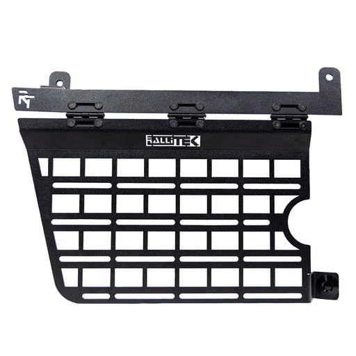 Black molle panel with 'RalliTEK' branding on a white background
