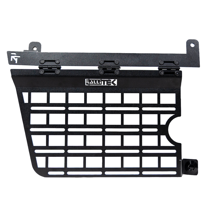 Black molle panel with 'RalliTEK' branding on a white background