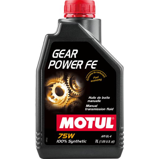 Motul Gear Power FE 75W GL-4 manual transmission gear oil, 1L bottle, part 111148