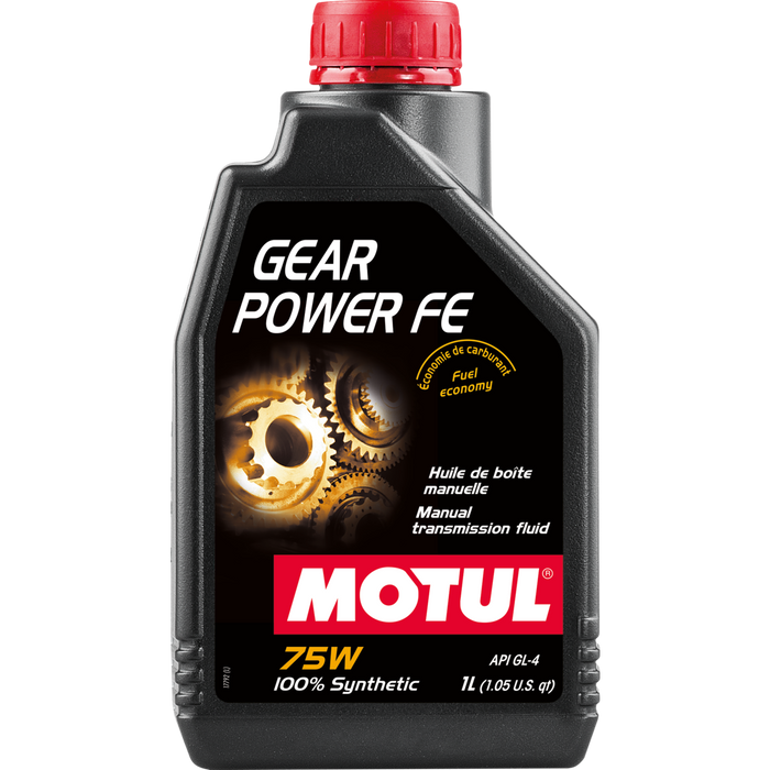Motul Gear Power FE 75W GL-4 manual transmission gear oil, 1L bottle, part 111148